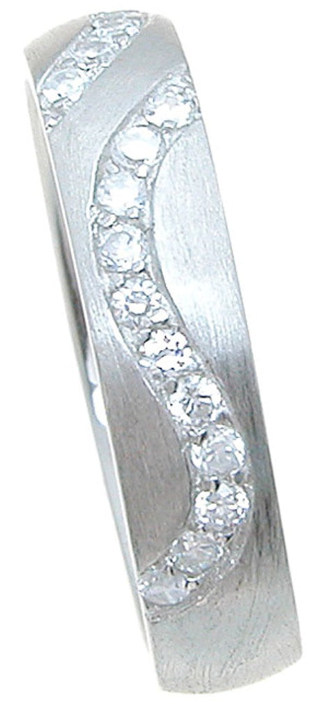 CZ Sterling Silver Wedding Band Ring for Women