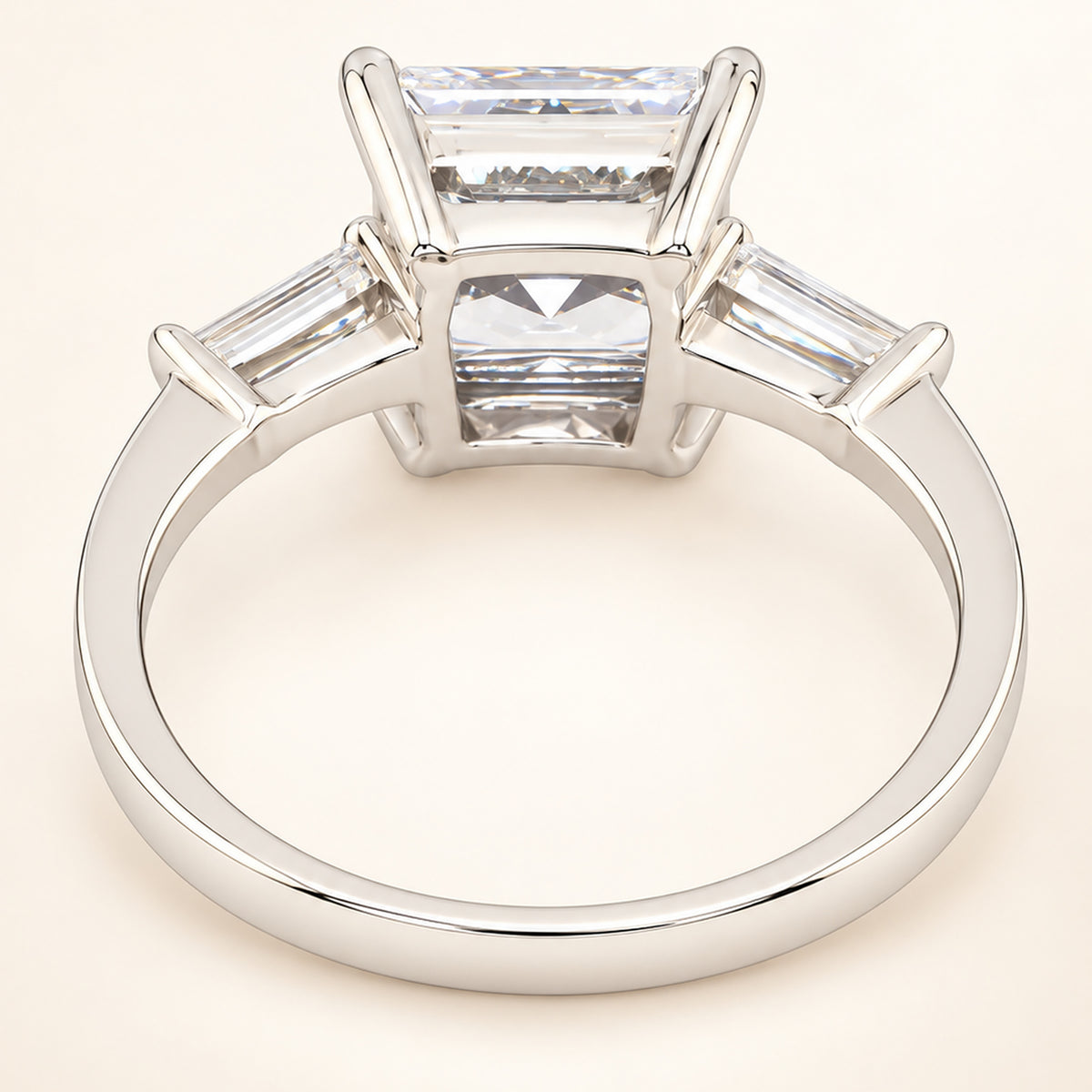 Vintage Style 1.5 Carat Princess Cut CZ Engagement Ring