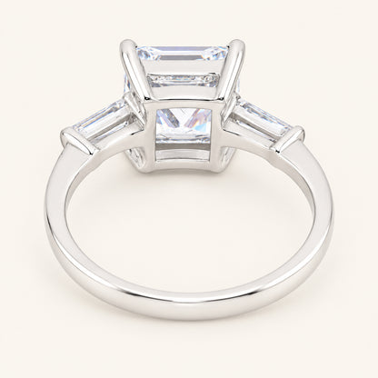 Princess Cut Cubic Zirconia Sterling Silver Engagement Ring