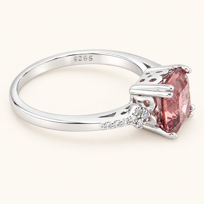 Vintage Design 1.0 Carat Cubic Zirconia Simulated Morganite Ring