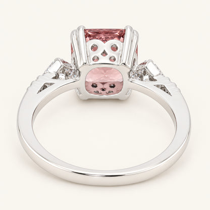 Vintage Design 1.0 Carat Cubic Zirconia Simulated Morganite Ring