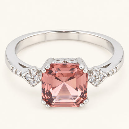 Vintage Design 1.0 Carat Cubic Zirconia Simulated Morganite Ring
