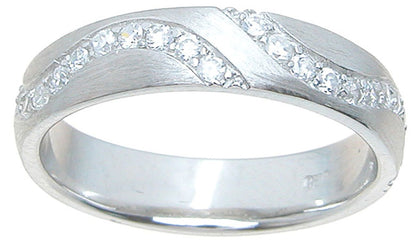 CZ Sterling Silver Wedding Band Ring for Women