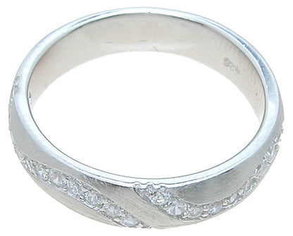 CZ Sterling Silver Wedding Band Ring for Women