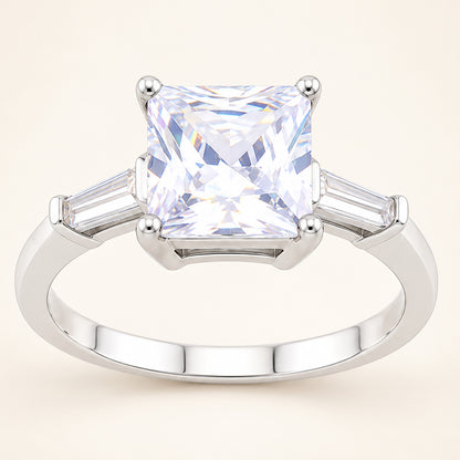 Vintage Style 1.5 Carat Princess Cut CZ Engagement Ring