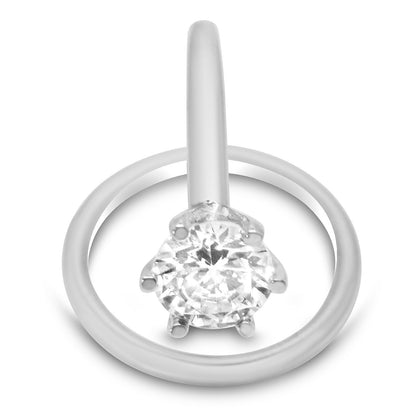 1/2 Carat CZ Sterling Silver Wedding Engagement Ring Set