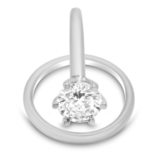 1/2 Carat CZ Sterling Silver Wedding Engagement Ring Set